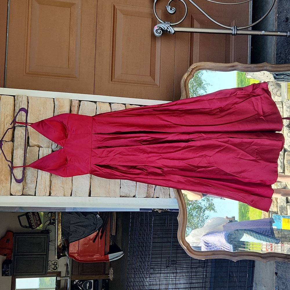 Burgundy dress